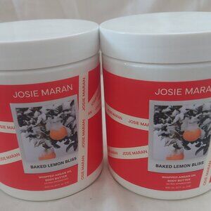 2 Josie Maran Whipped Argan Oil 20 OZ BODY BUTTER BAKED LEMON BLISS sealed